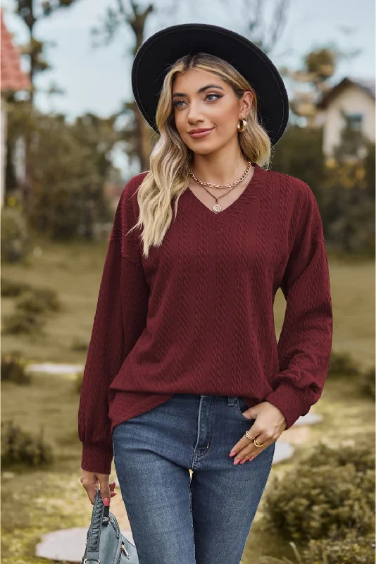 Taylor V-Neck Blouse Bold Women's Statement