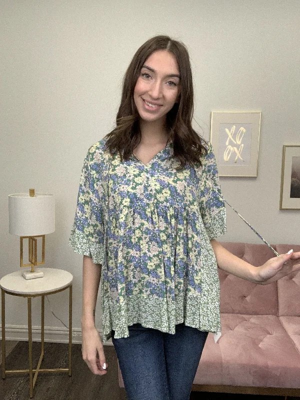 Sway Around Women's Baby Doll Short Sleeve Top *Final Sale* Earthy Women's 