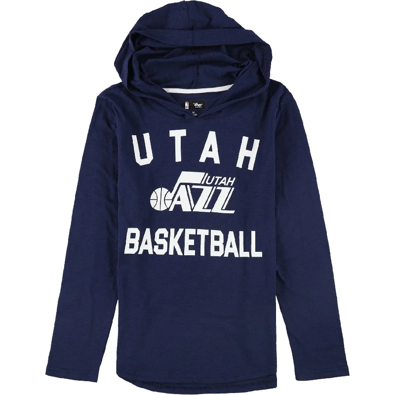 G-III Sports Womens Utah Jazz Hooded Graphic T-Shirt, Blue, Medium Youthful Women's Pop G-III Sports Womens Utah Jazz Hooded Graphic T-Shirt, Blue, Medium Youthful Women's Pop