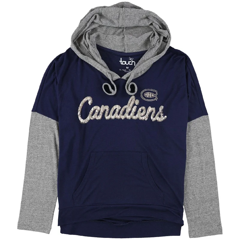 Touch Womens Montreal Canadiens Embellished T-Shirt, Blue, Medium Traditional Women's 