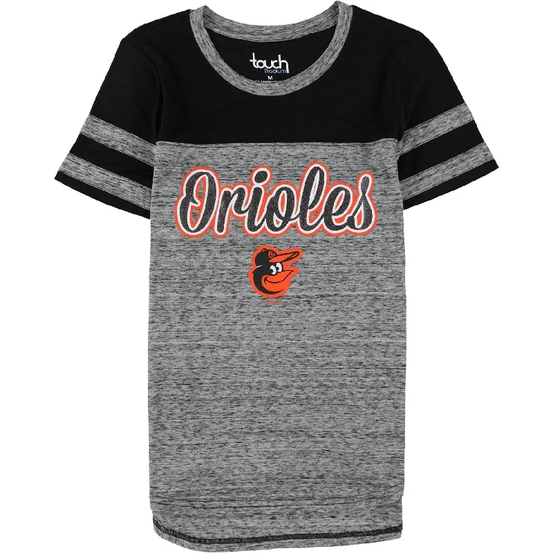 Touch Womens Baltimore Orioles Colorblock Graphic T-Shirt, Grey, Medium Sophisticated Women's Touch Womens Baltimore Orioles Colorblock Graphic T-Shirt, Grey, Medium Sophisticated Women's