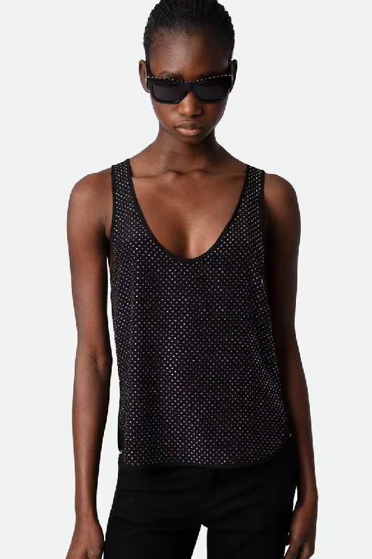 Zadig & Voltaire Carys Diamanté Silk Top Casual Women's Japanese 