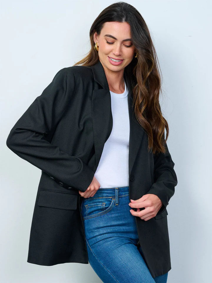Button Closure Blazer Street