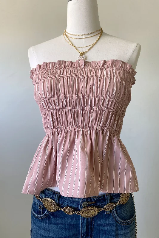 Striped Tube Top by For Good Elegant Women's Formal 