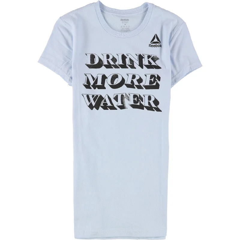 Reebok Womens Drink More Water Graphic T-Shirt, Blue, Medium Athletic Women's High - Reebok Womens Drink More Water Graphic T-Shirt, Blue, Medium Athletic Women's High -