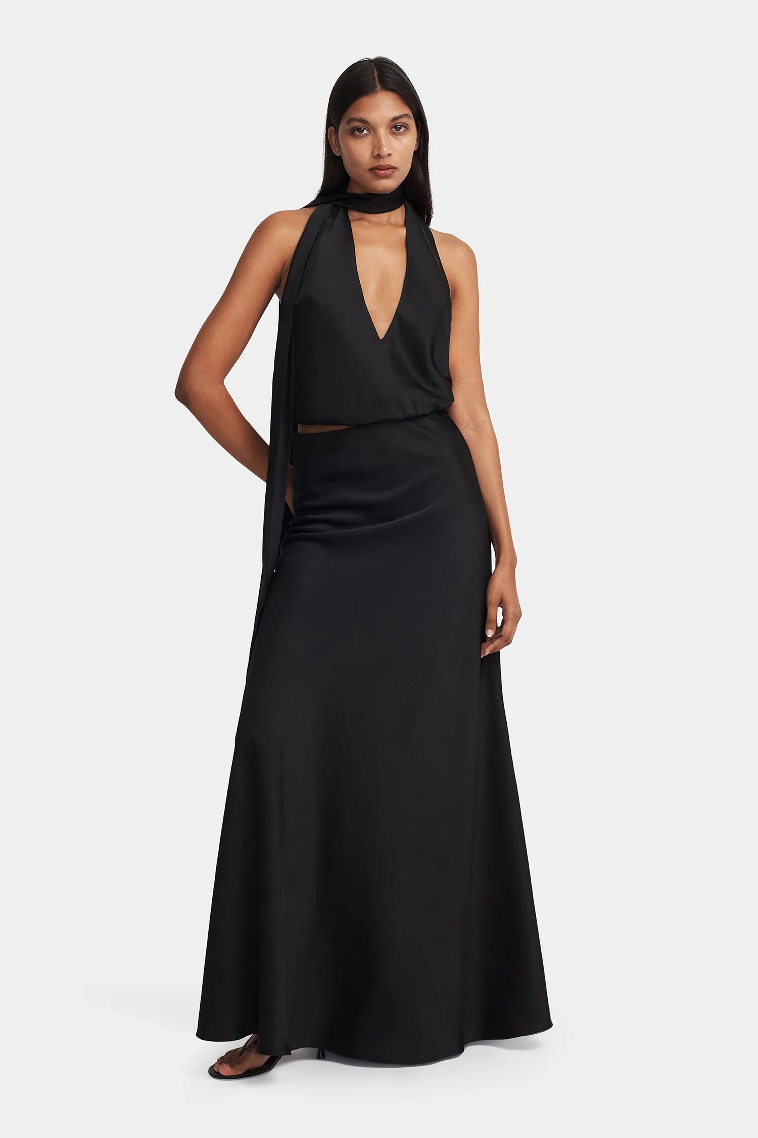 HARPER HALTER TOP - BLACK Sustainable Organic