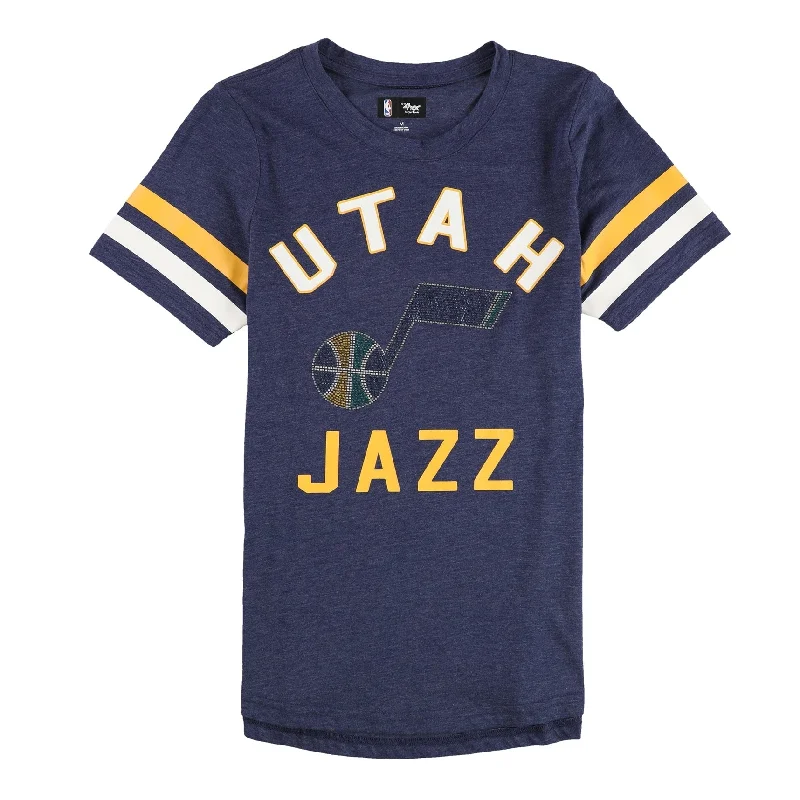 G-III Sports Womens Utah Jazz Rhinestone Embellished T-Shirt, Blue, Medium Cool Women's Distressed G-III Sports Womens Utah Jazz Rhinestone Embellished T-Shirt, Blue, Medium Cool Women's Distressed