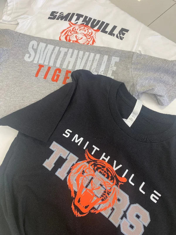 Smithville School Spirit Tees Curvy Classic Women's Pin - striped