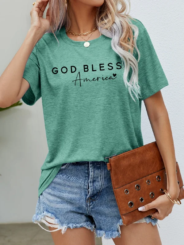 GOD BLESS AMERICA Tee Women
