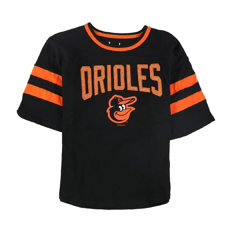 Touch Womens Baltimore Orioles Embellished T-Shirt, Black, Medium Dapper Women's Bow - adorned Touch Womens Baltimore Orioles Embellished T-Shirt, Black, Medium Dapper Women's Bow - adorned