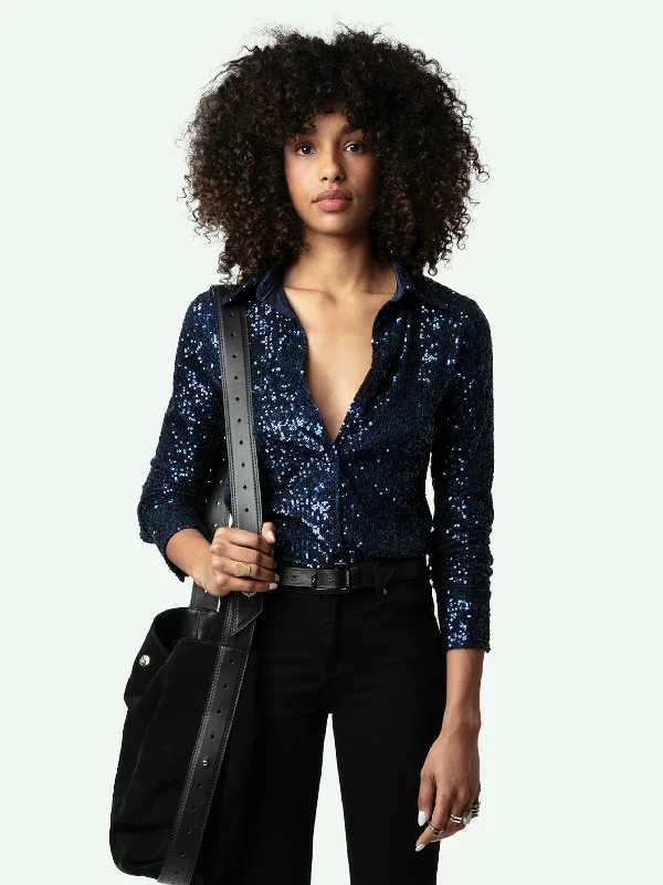 Zadig & Voltaire Tawny Sequin Shirt Adventure