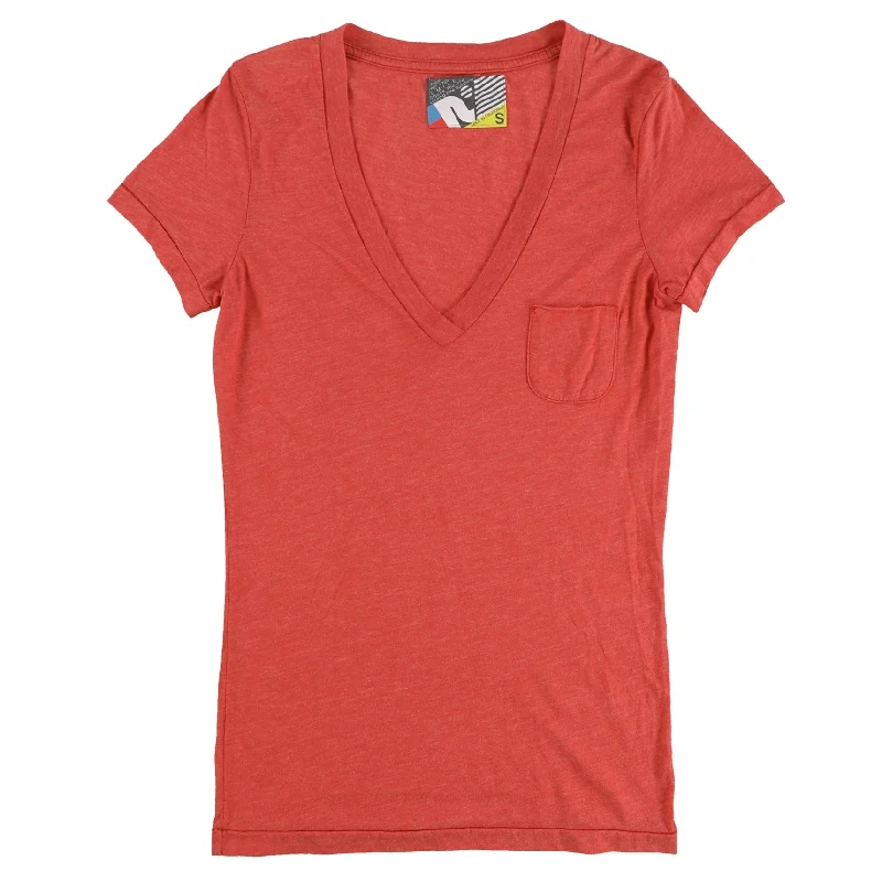 Rebel Yell Womens Solid Basic T-Shirt, Red, Small Disco