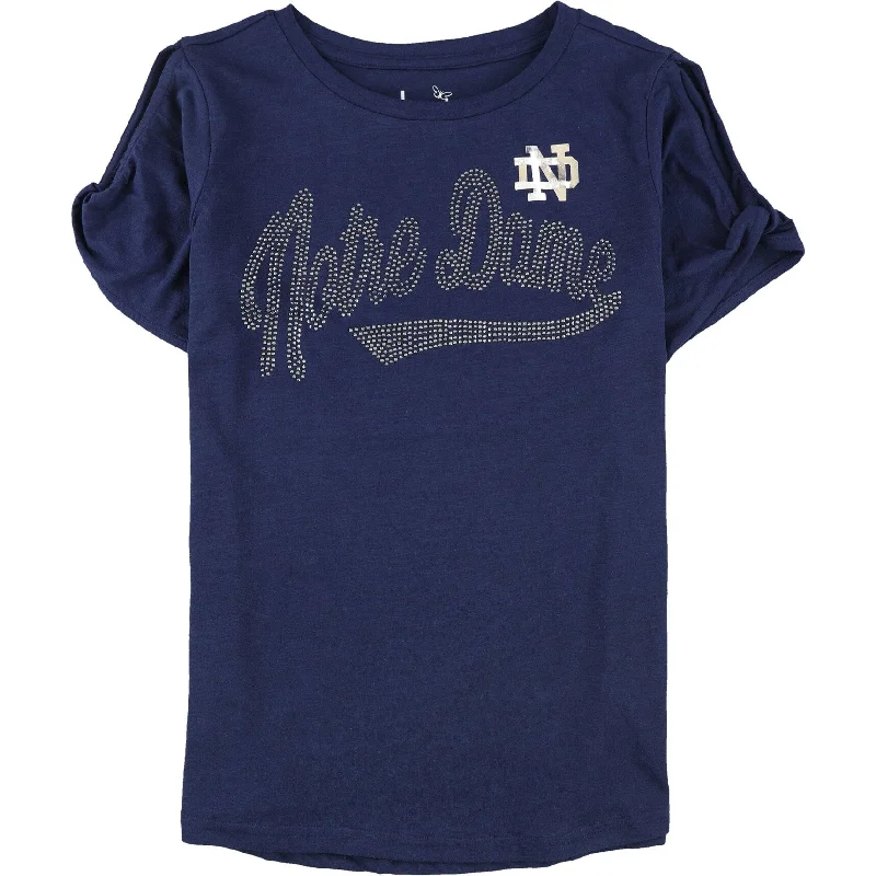 Touch Womens Notre Dame Embellished T-Shirt, Blue, Medium Business