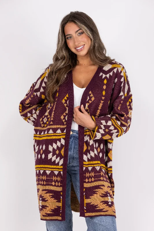 Sunset on the Lakeside Women's Cozy Open Front Cardigan Confident Women's Power