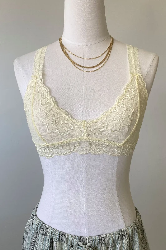 Lace Racerback Bralette Monochromatic Office Style