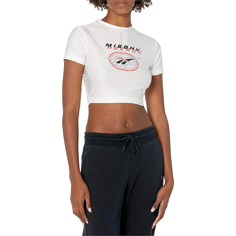 Reebok Womens Misbhv Cropped Graphic T-Shirt Contemporary 