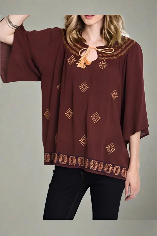 Umgee Blouse with Tassel - Azuki European