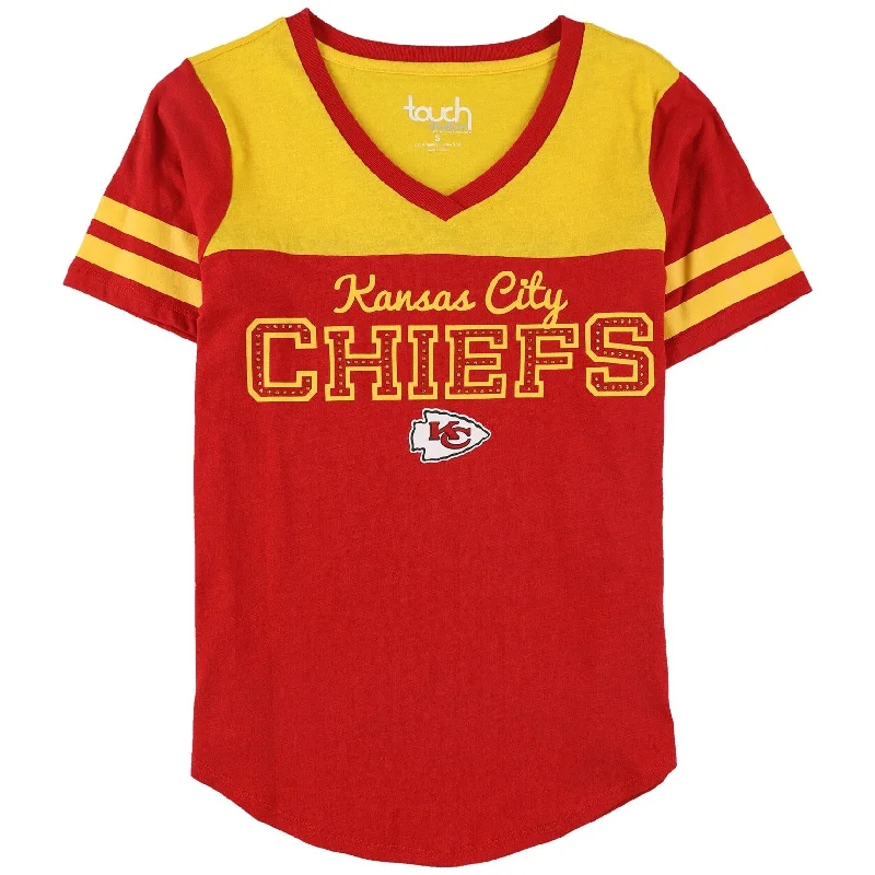Touch Womens Kansas City Chiefs Embellished T-Shirt, Red, Small Monochromatic All - in - one Touch Womens Kansas City Chiefs Embellished T-Shirt, Red, Small Monochromatic All - in - one