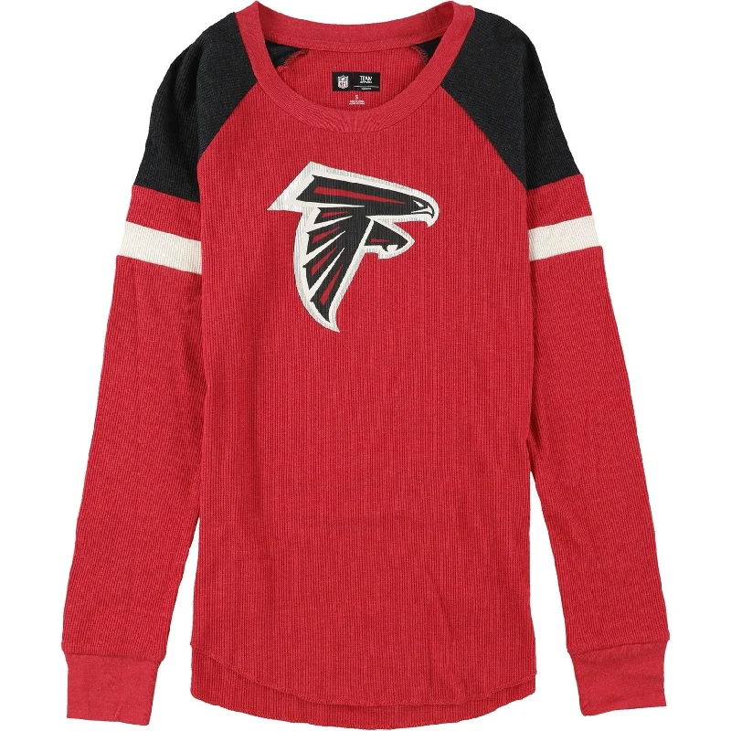 G-III Sports Womens Atlanta Falcons Graphic T-Shirt, Red, Small Hip Women's Retro
