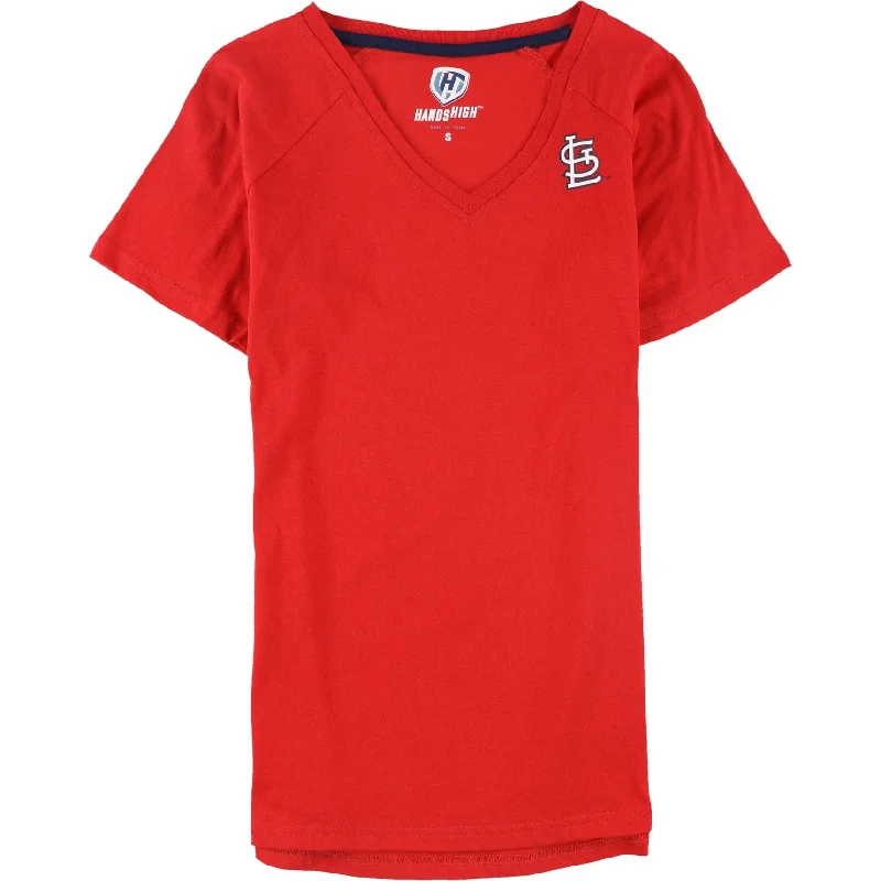 Hands High Womens St.Louis Cardinals Graphic T-Shirt, Red, Small Sleek Women's Metallic Hands High Womens St.Louis Cardinals Graphic T-Shirt, Red, Small Sleek Women's Metallic