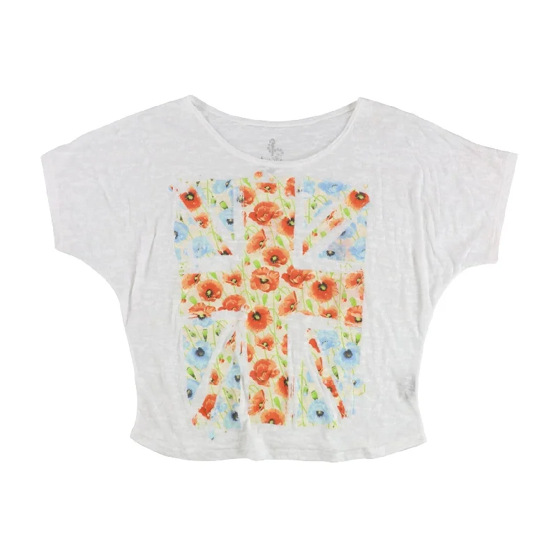 dELiA*s Womens Burnout Floral Pattern Cross Graphic T-Shirt, Multicoloured, Medium Classic Women's Pin - striped