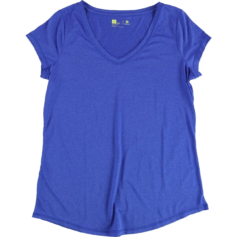 xersion Womens V-Neck Basic T-Shirt, Blue, Medium Scandinavian