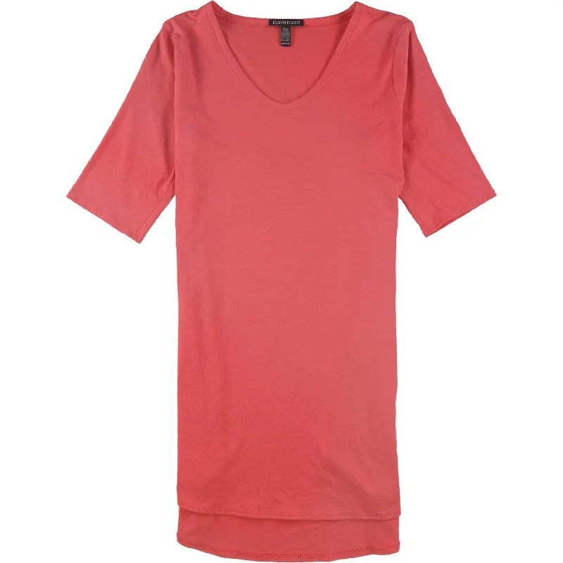 Eileen Fisher Womens Solid Basic T-Shirt, Pink, XX-Small Cool Women's Skate