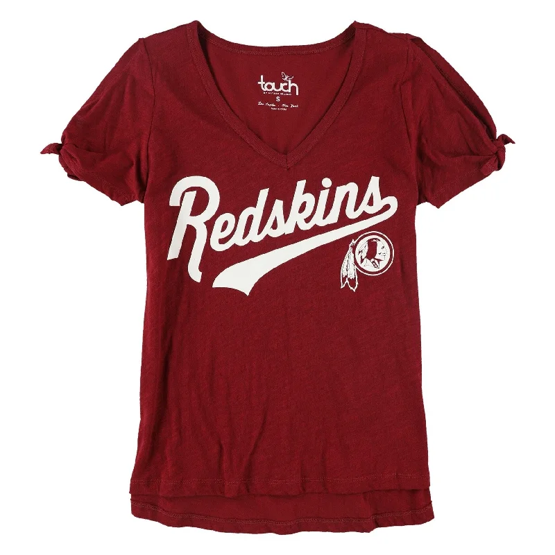 Touch Womens Redskins Split Knot Sleeve Graphic T-Shirt Contemporary 