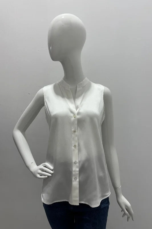 L'Agence Hendrix Silk Sleeveless Blouse Relaxed Women's Beachy