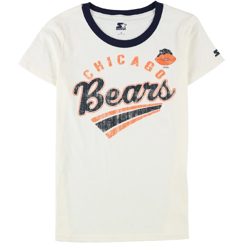 STARTER Womens Chicago Bears Graphic T-Shirt, Off-White, Medium Laid - back Women's Vibe STARTER Womens Chicago Bears Graphic T-Shirt, Off-White, Medium Laid - back Women's Vibe