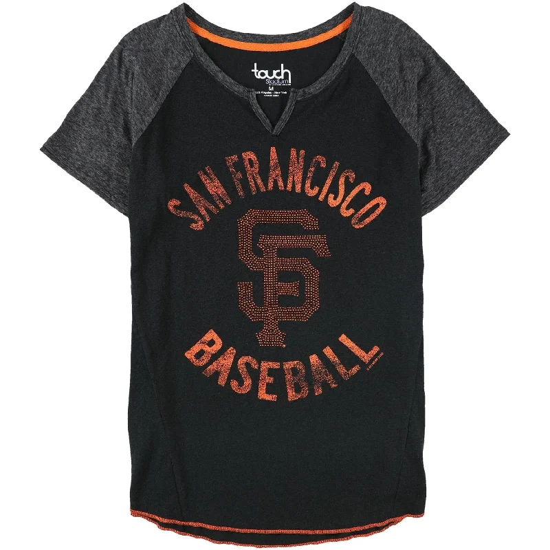 Touch Womens SF Giants Embellished T-Shirt, Black, Medium Bold Women's Statement