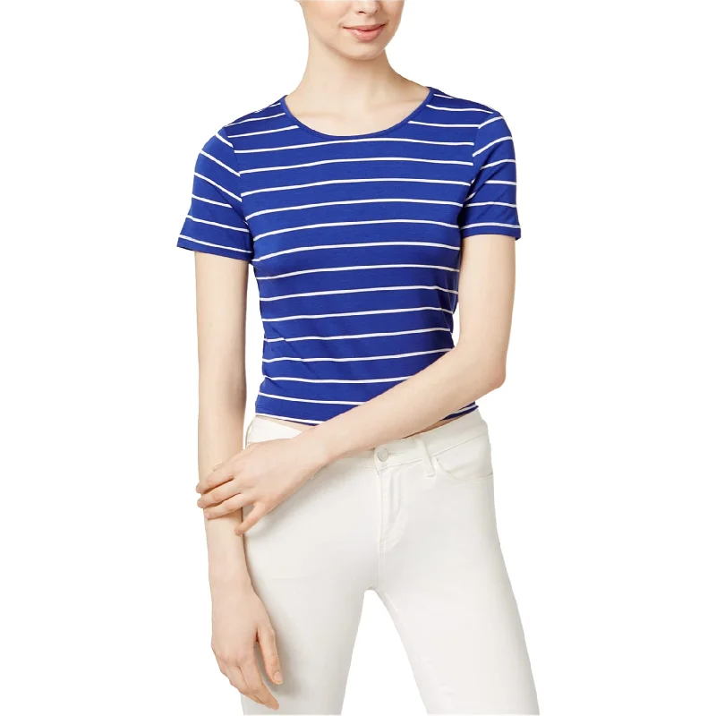Kensie Womens Tie Detail Basic T-Shirt Hip Women's Retro
