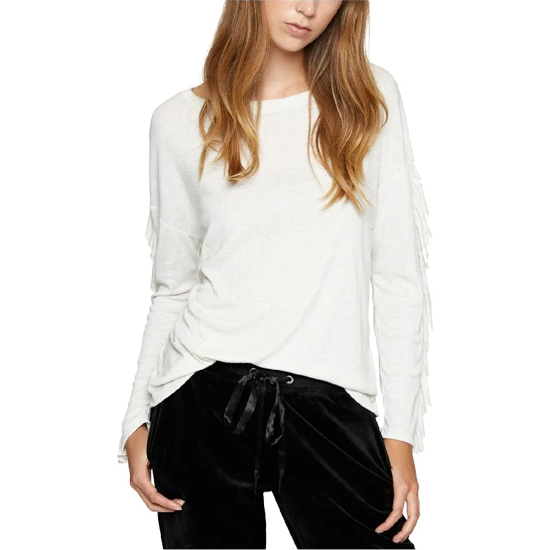 Sanctuary Clothing Womens Ruffle-Sleeve Embellished T-Shirt Sporty Women's Athleisure Sanctuary Clothing Womens Ruffle-Sleeve Embellished T-Shirt Sporty Women's Athleisure