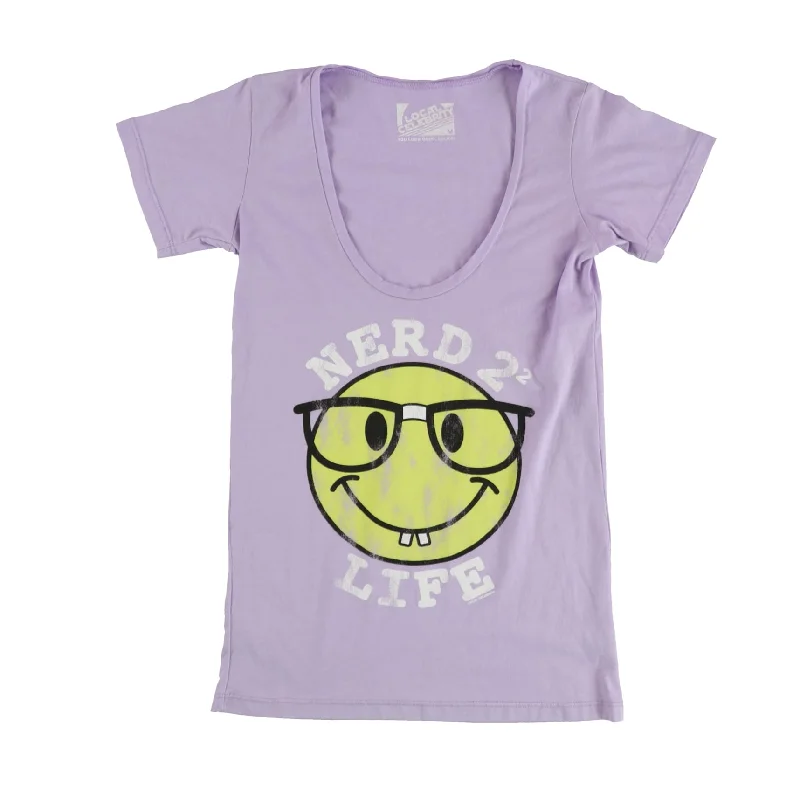 Local Celebrity Womens Nerd 4 Life Graphic T-Shirt, Purple, Medium Rugged Women's Outdoor