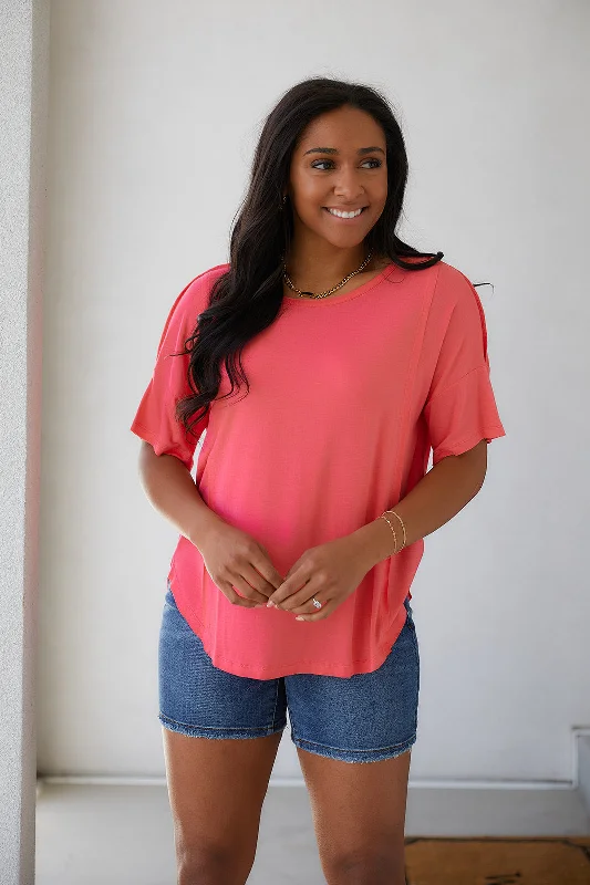 Always Mine Scoop Neck Top Elegant Women's Formal 