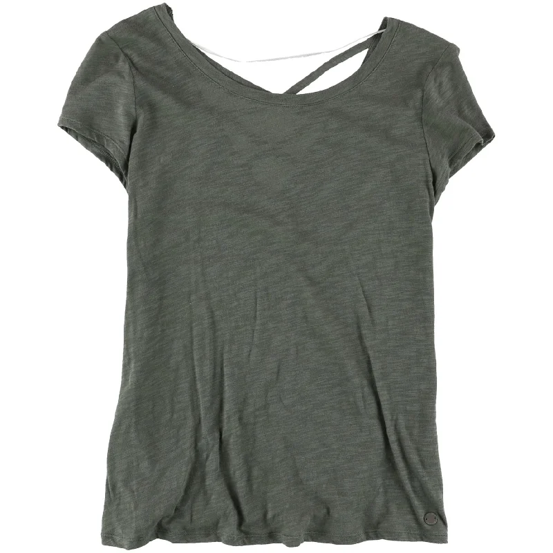 Calvin Klein Womens Criss-cross Basic T-Shirt, Green, Small Street