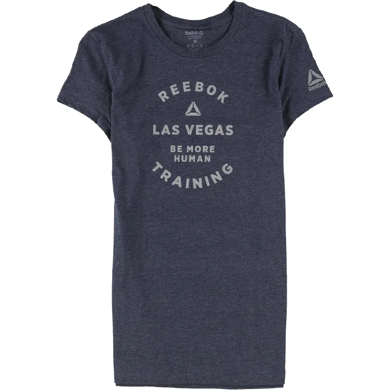 Reebok Womens Be More Human Las Vegas Graphic T-Shirt, Blue, Medium purpose