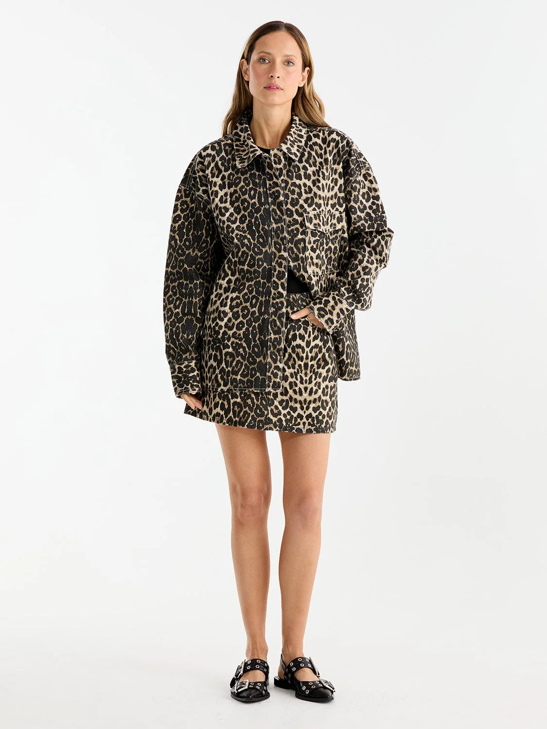 SURI OVERSHIRT- LEOPARD PRINT Sustainable Organic