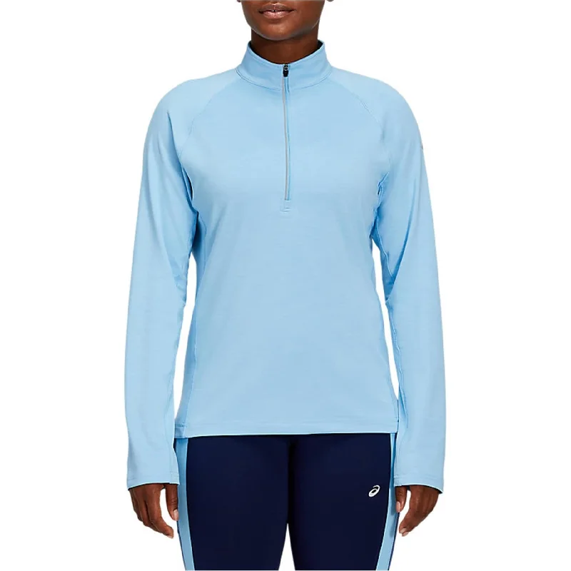 Asics Womens 1/4 Zip Pullover Embellished T-Shirt Polished Women's Silk