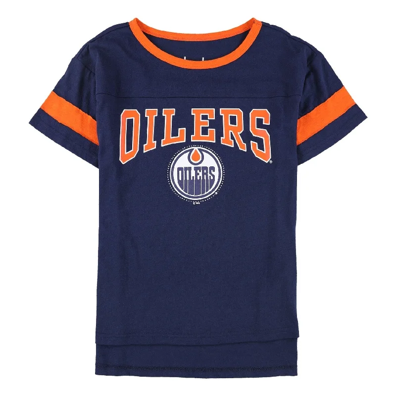 Touch Womens Edmonton Oilers Rhinestone Embellished T-Shirt, Blue, Medium Trendy Women's Touch Womens Edmonton Oilers Rhinestone Embellished T-Shirt, Blue, Medium Trendy Women's