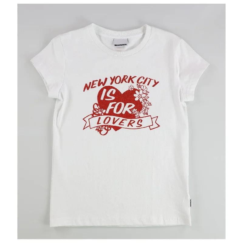 Nicopanda Womens NYC Is For Lovers Graphic T-Shirt, White, Small British Gentlewoman Style Nicopanda Womens NYC Is For Lovers Graphic T-Shirt, White, Small British Gentlewoman Style