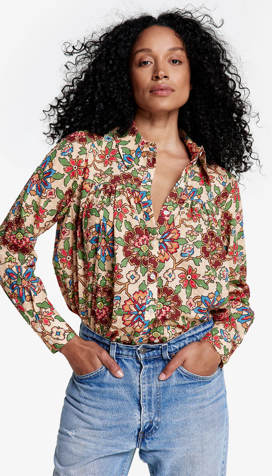 Smythe Classic Shirred Blouse Rugged Women's Outdoor 