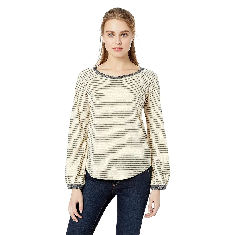 Lucky Brand Womens Dropped Shoulder Basic T-Shirt, Off-White, X-Small Cashmere