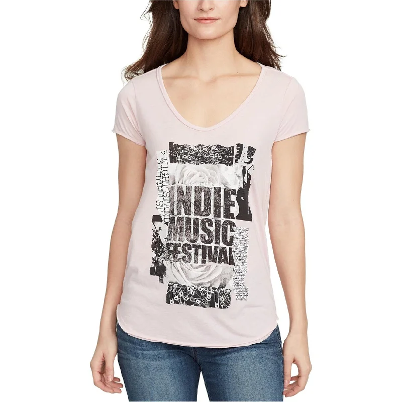 William Rast Womens Indie Collage Open Back Graphic T-Shirt Luxurious Women's High - end William Rast Womens Indie Collage Open Back Graphic T-Shirt Luxurious Women's High - end