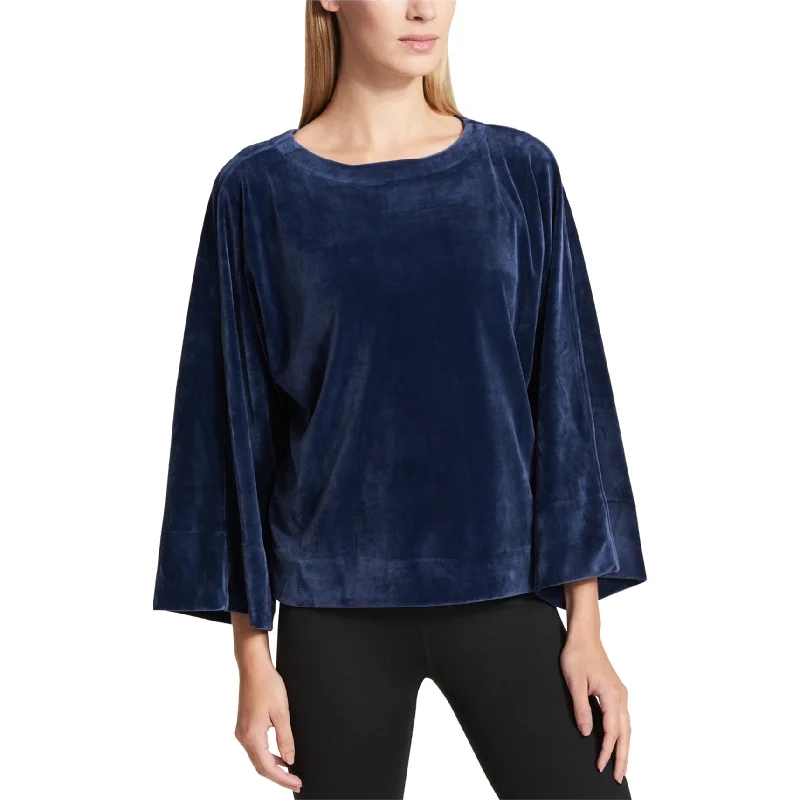 Dkny Womens Velour Kimono-Sleeve Basic T-Shirt Luxurious Women's High -  end
