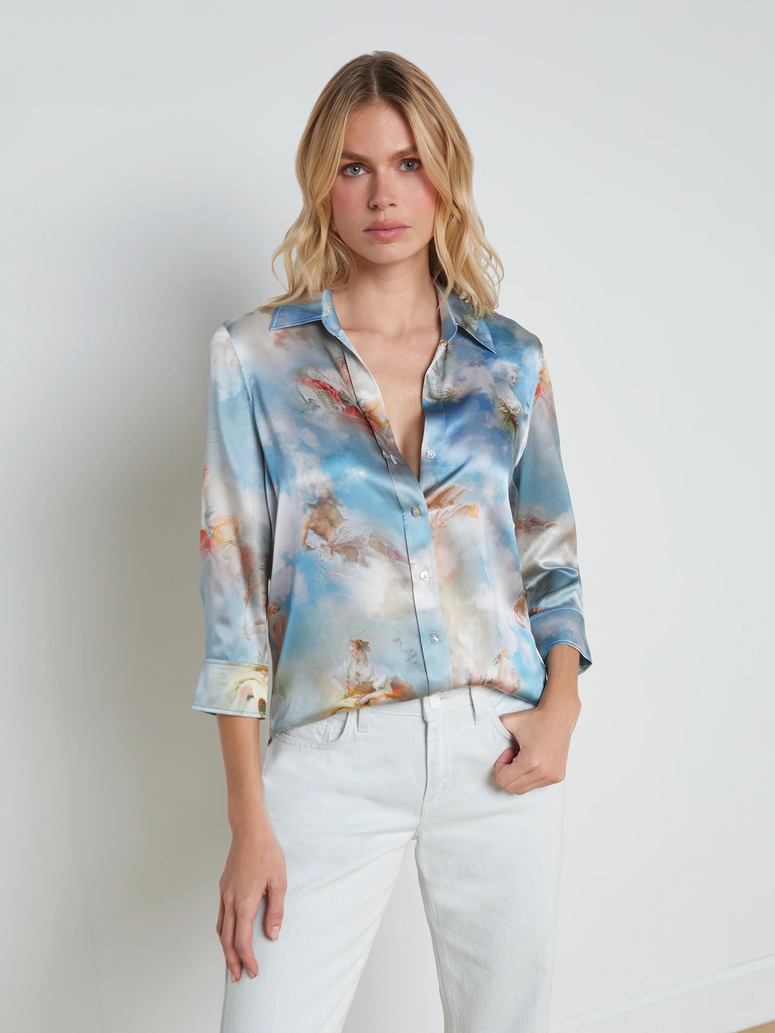 L'Agence Dani Silk Blouse Modern Women's 