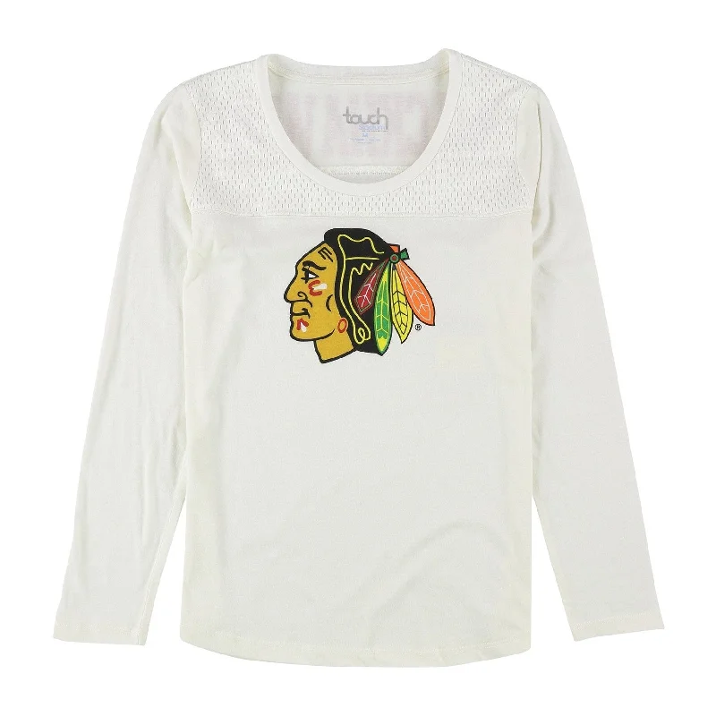 Touch Womens Chicago Blackhawks Graphic T-Shirt, Off-White, Medium Country