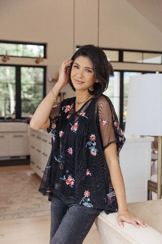 Best We've Got Embroidered Blouse Bold Women's Statement