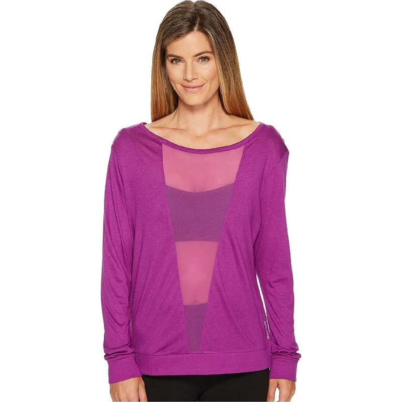 Reebok Womens Mesh Longsleeve Pullover Basic T-Shirt Laid - back Women's Style