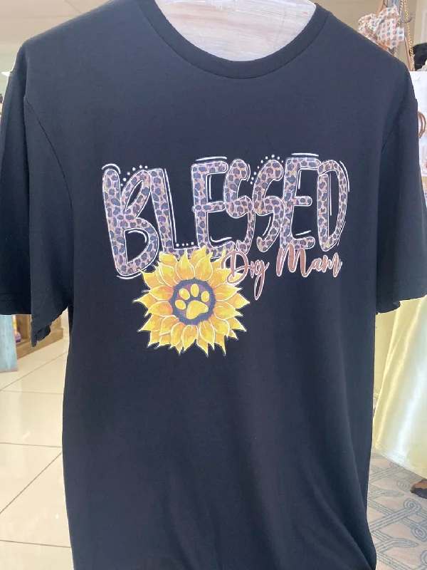 Blessed Dog Mom Tee Youthful Women's Anime - inspired
